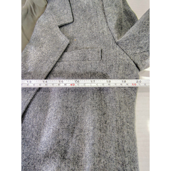 Vintage Pendleton Blazer Jacket Womens 10 TALL Grey 1 Button Virgin Wool USA - Picture 11 of 13